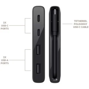 USB-C 4-Port Mini Hub, Black