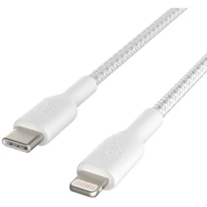Belkin USB-C to Lightning Braided, White (1m)