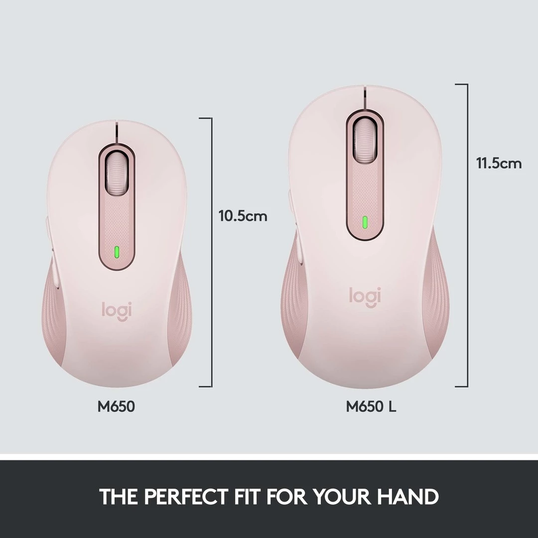 Logitech Signature M650 L Wireless Mouse, Rose - Bild 2