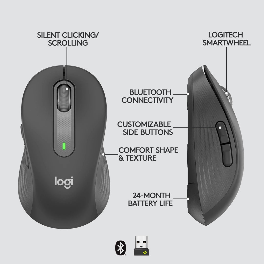 Signature M650 Wireless Mouse for Business, Graphite - Bild 2