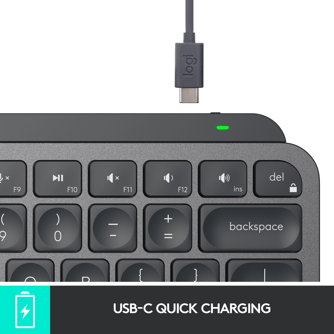 MX Keys Mini Minimalist Wireless Keyboard, Graphite (Nordic) - Bild 3