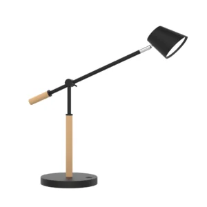 Unilux Vicky Skrivbordslampa LED med USB Svart/trä