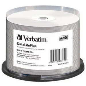 CD-R AZO, 52X, DL + Wide Printable (50)