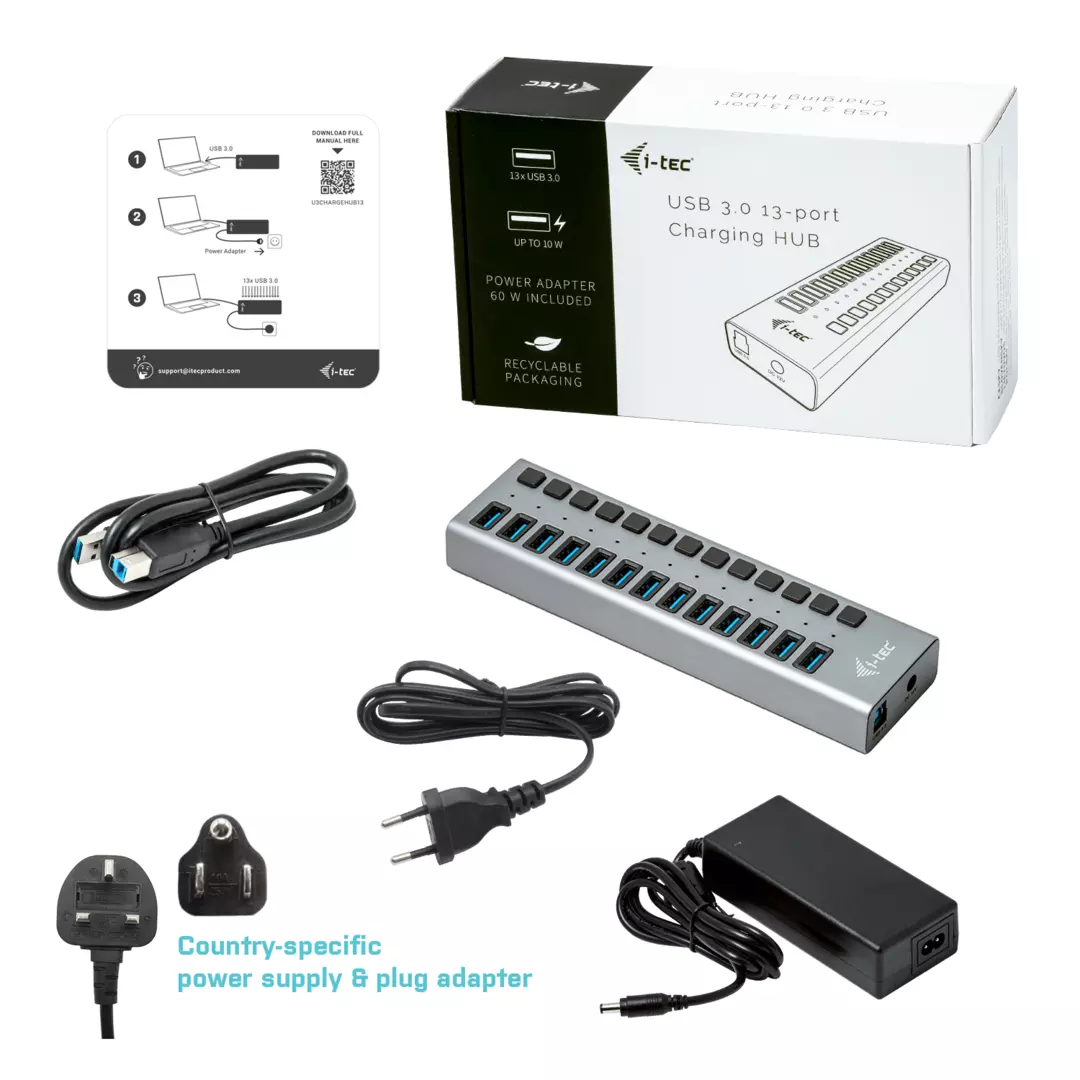 USB-A hub 13xUSB-A 3.0 active w/ 60W power suuply - Bild 4