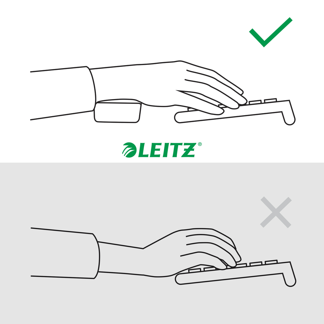 Leitz Ergo handledstöd tangentb. Mörkgrå - Bild 4