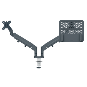 Monitor Arm Space Saving Dual+Laptop Arm, Dark Grey