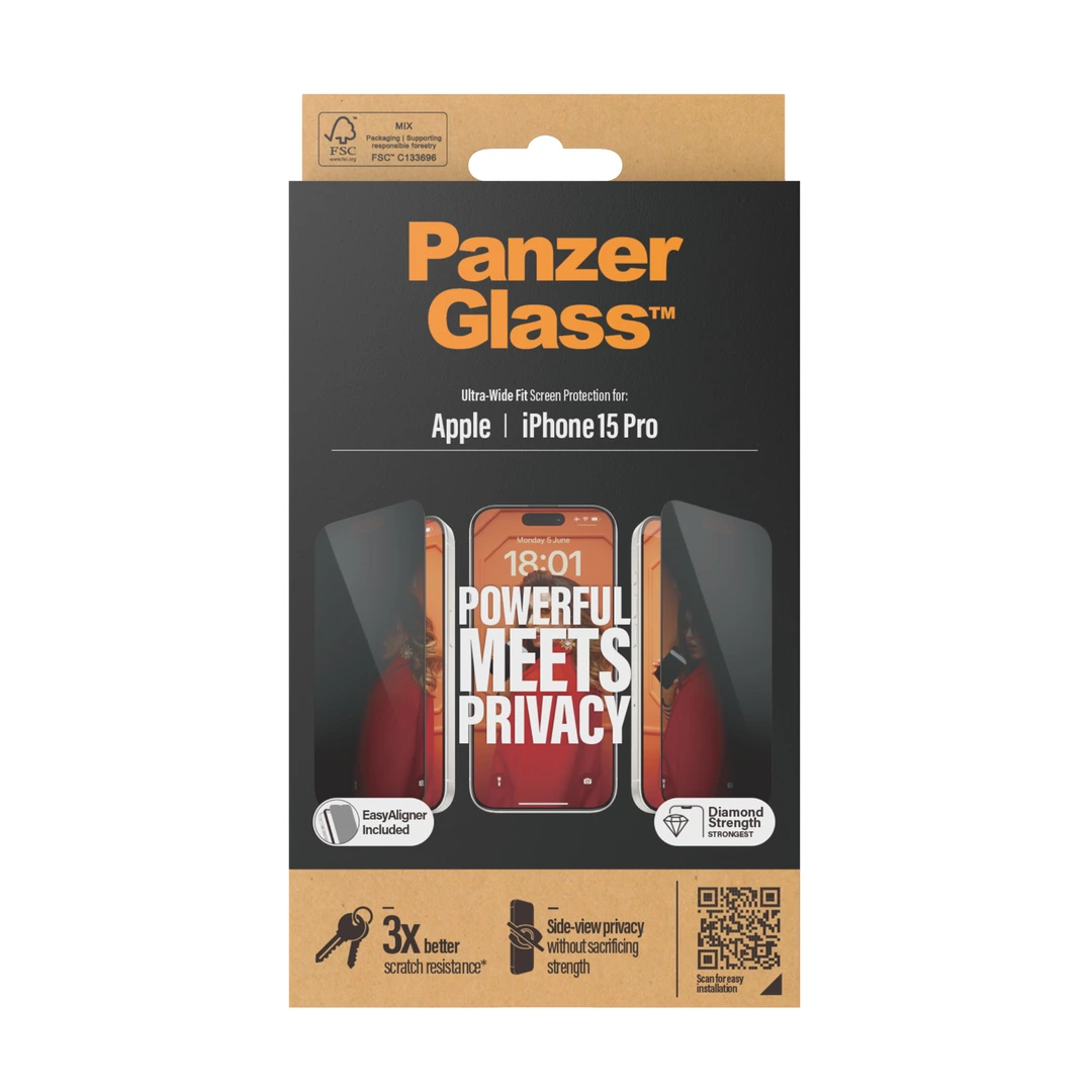 PanzerGlass iPhone 15 Pro UWF Privacy wA - Bild 2