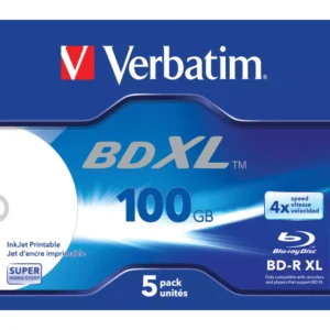 BD-R Xl 100Gb 4X Wide White Inkjet Printable Surface Hard Co