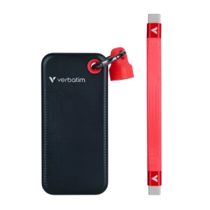 VERBATIM USB 3.2 Gen 2 1TB Pocket SSD, Black/Red