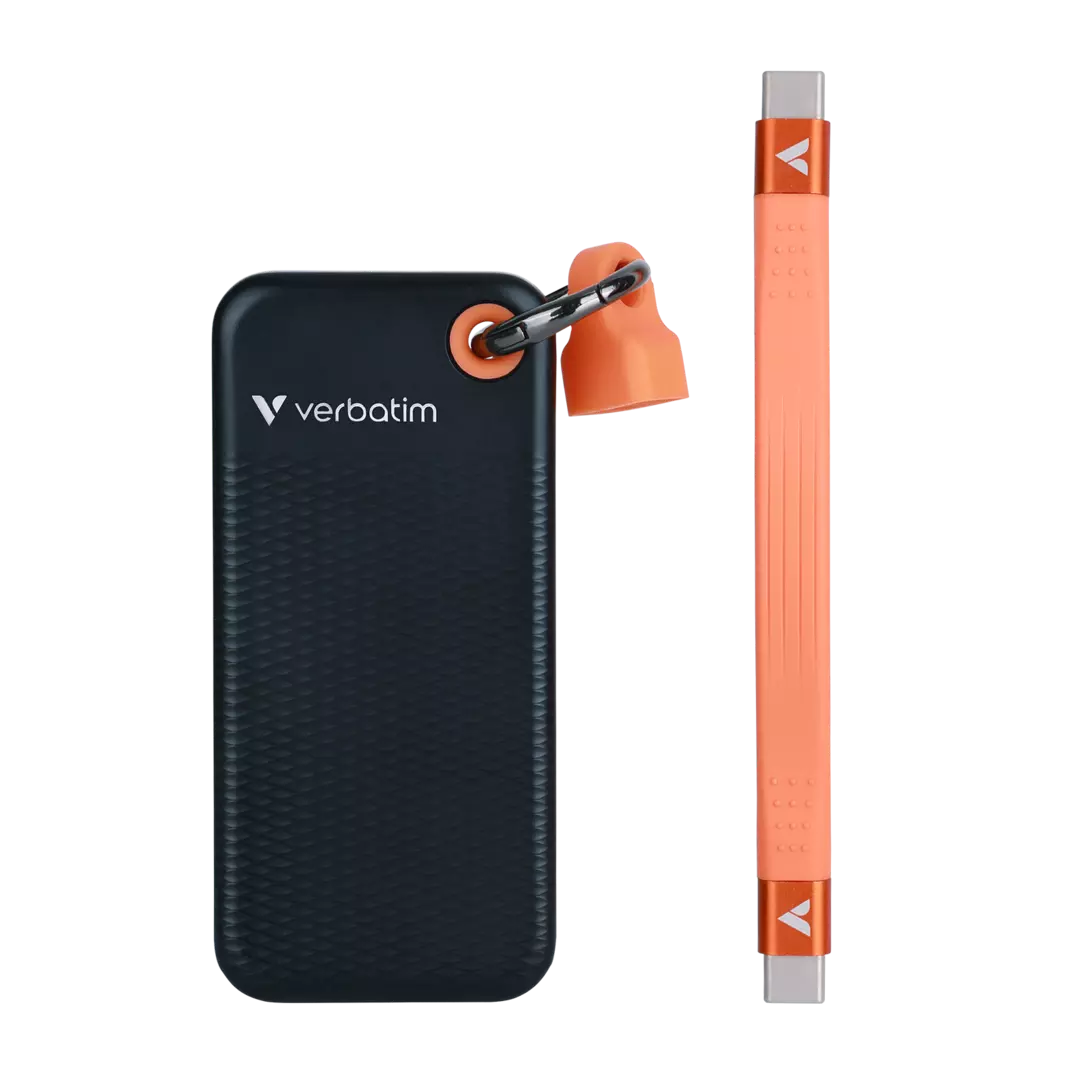 VERBATIM USB 3.2 Gen 2 1TB Pocket SSD, Black/Orange - Bild 3