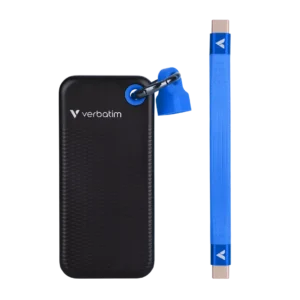 VERBATIM USB 3.2 Gen 2 2TB Pocket SSD, Black/Blue