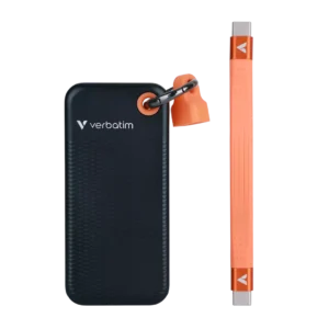VERBATIM USB 3.2 Gen 2 2TB Pocket SSD, Black/Orange