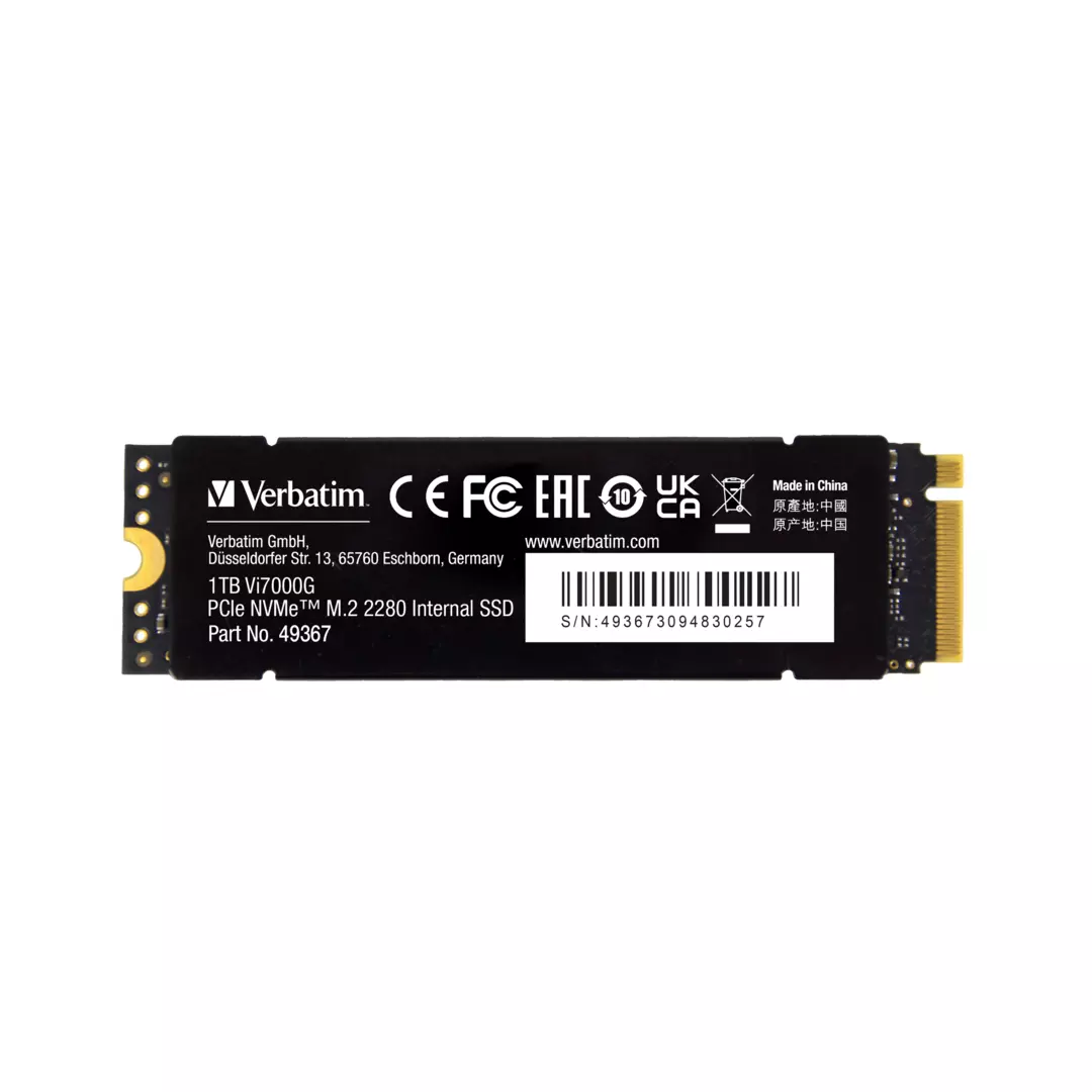 VERBATIM VI7000G PCIE NVME M.2 SSD 1TB - Bild 3