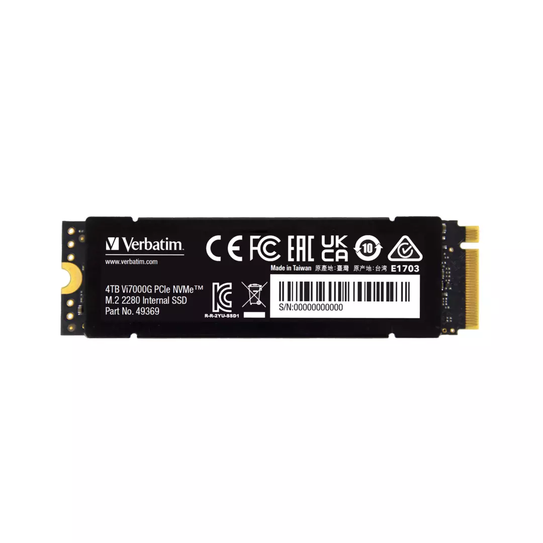 VERBATIM Vi7000G PCIe4 NVMe M.2 SSD 4TB - Bild 2