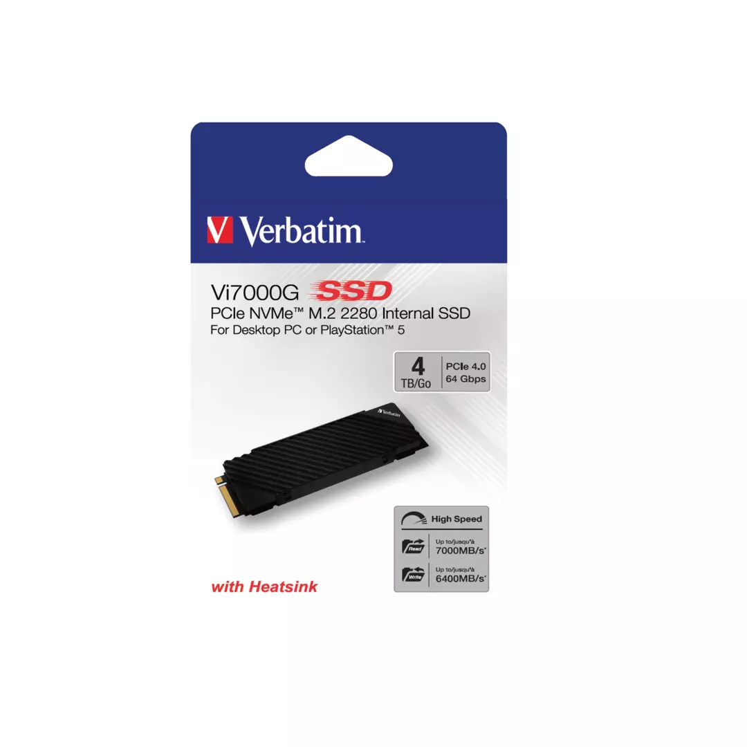 VERBATIM Vi7000G PCIe4 NVMe M.2 SSD 4TB - Bild 3