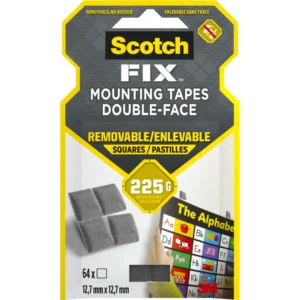 3M Scotch-FIX Removable Mounting Squares 12,7mm x 12,7mm