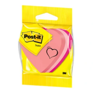 Post-It Notisar 70x70 kub ''hjärta'' neon 225 blad