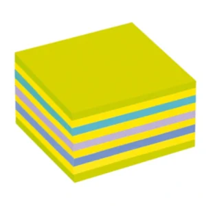 Post-It Notisar 76x76 kub lollipop grön/blå