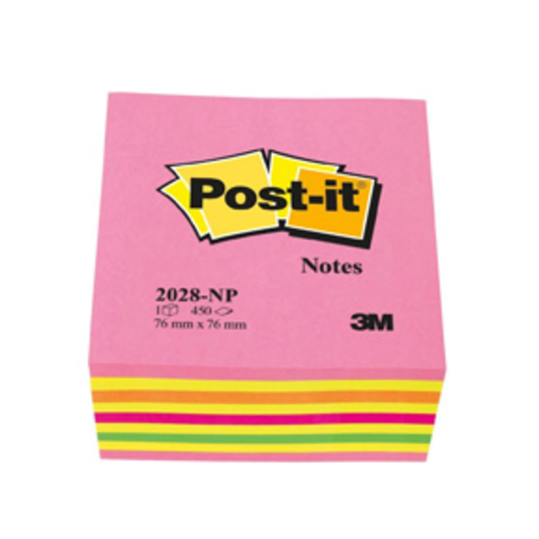 Post-It Notisar 76x76 kub neon rosa