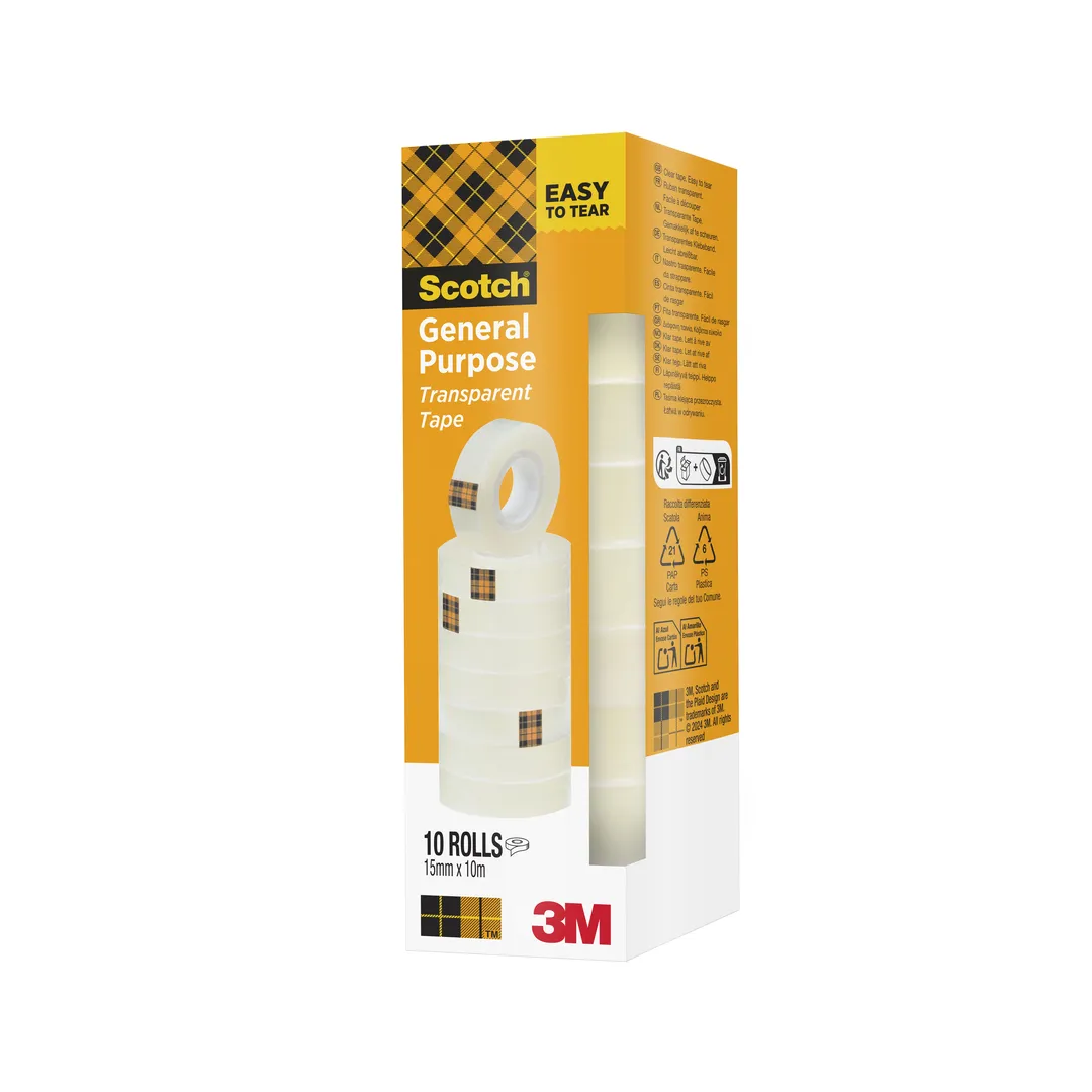 Tejp Scotch 508, 10 m x 15 mm transparent - Bild 3