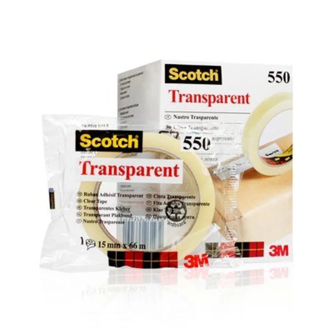 Tejp Scotch transparent 550, 66 m x 19 mm - Bild 2