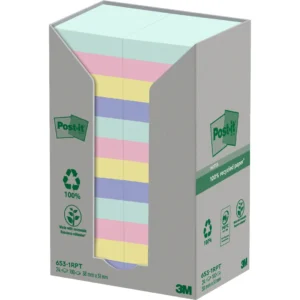 Post-it Recycled mix färger 38x51 100sh (24)