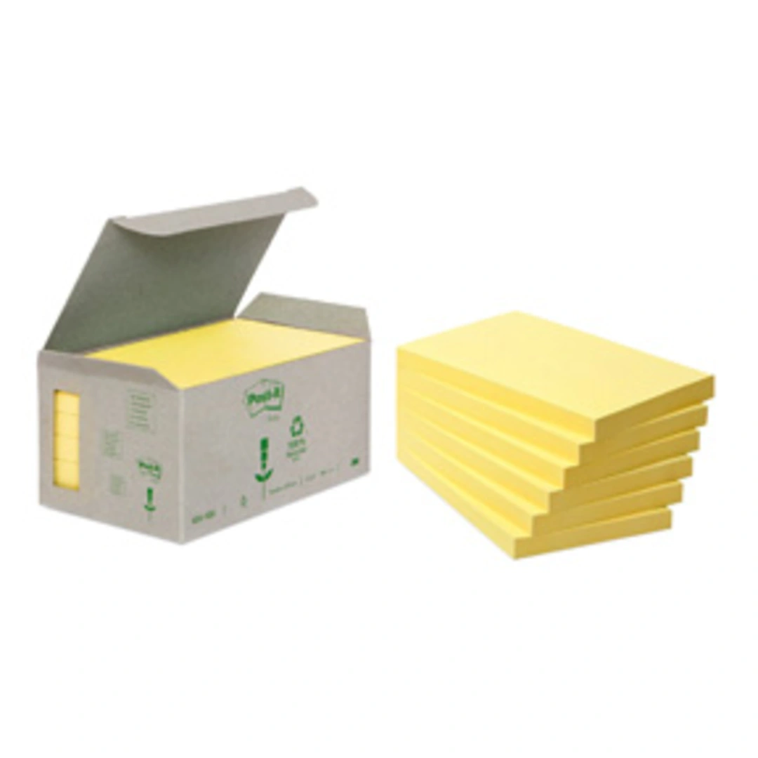 Post-it Notisar 76x127 recycled gul (6)
