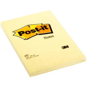 3M Post-It block standard 659 102x152 mm, Gul