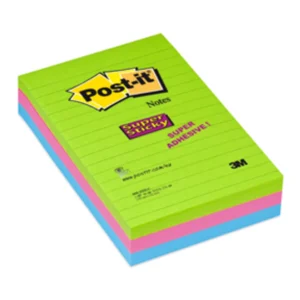Post-it SS-Notisar 102x152 lin. ass. neon (3)