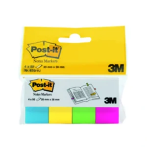 Post-it Märkflik 20x38 papper ass. neon (4)