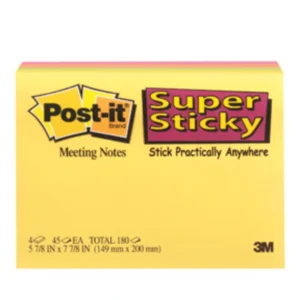 Post-it SS-Notisar 149x200 Meeting ass. färger (4)