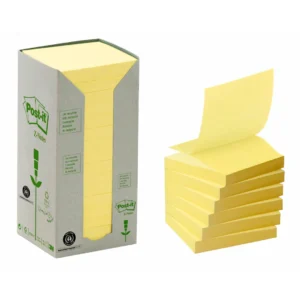 Post-it Z-Notisar 76x76 recycled gul (16)