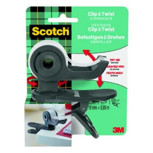 Tejphållare Scotch C19 grå inkl.tejprulle