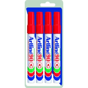 Märkpenna Artline 90 4-pack blister röd