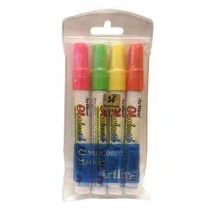 Glassboard Marker Artline rosa, gul, grön, orange 4-pack