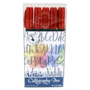 Artline Supreme Calligraphy Pen 5/set röd