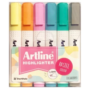 Överstrykningspenna Artline 660 Pastel 6-P