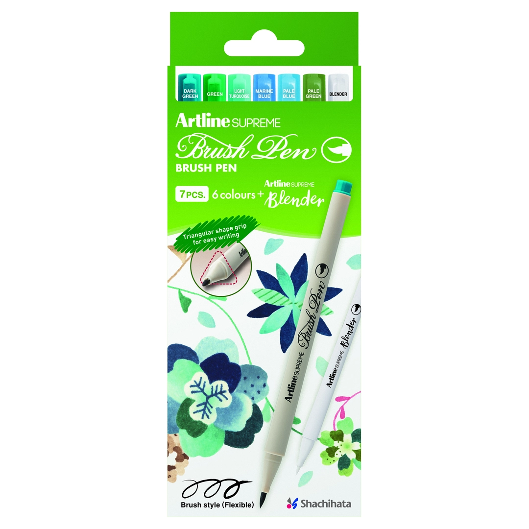 Artline supreme brush pen botanical (7)