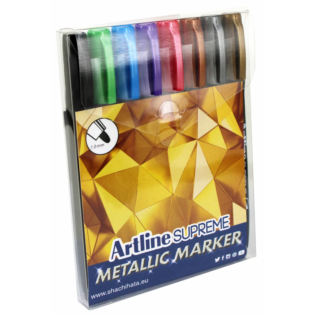 Märkpenna Artline Supreme Metallic 8-set