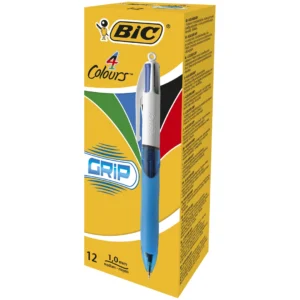Bic 4-Färgskulpenna Grip blå