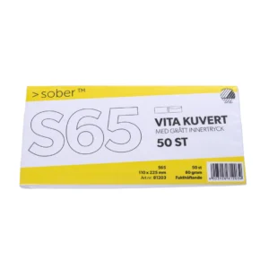 Kuvert vit S65 FH (50)