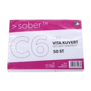 Kuvert vit Sverige C6 FH (50)