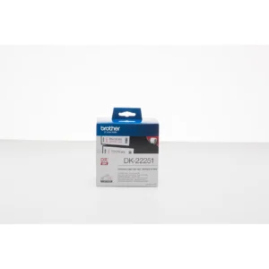 Brother labels 62mm black/red roll