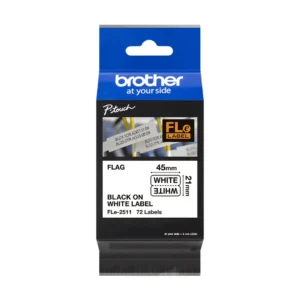 FLe-2511 white tape in label size 2,1 cm, 45 mm