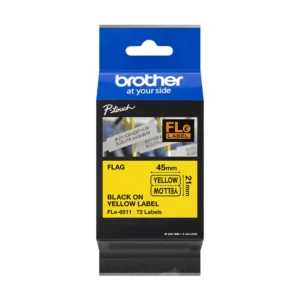FLe-6511 yellow tape in label size 2,1 cm, 45 mm