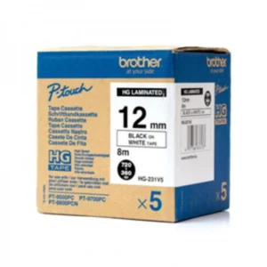 HG tape 12mm black on white (5)