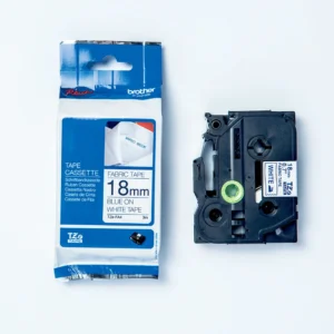 TZe tape 18mmx3m fabric tape blue/white