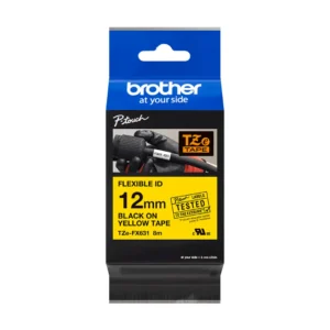 TZe tape 12mmx8m flexible black/yellow