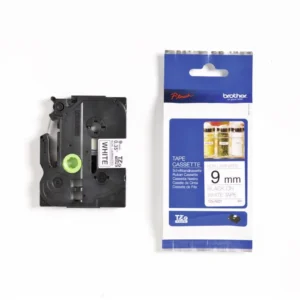TZe tape 9mmx8m non laminated blck/wht