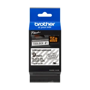 TZeS tape 9mmx8m strong black/clear